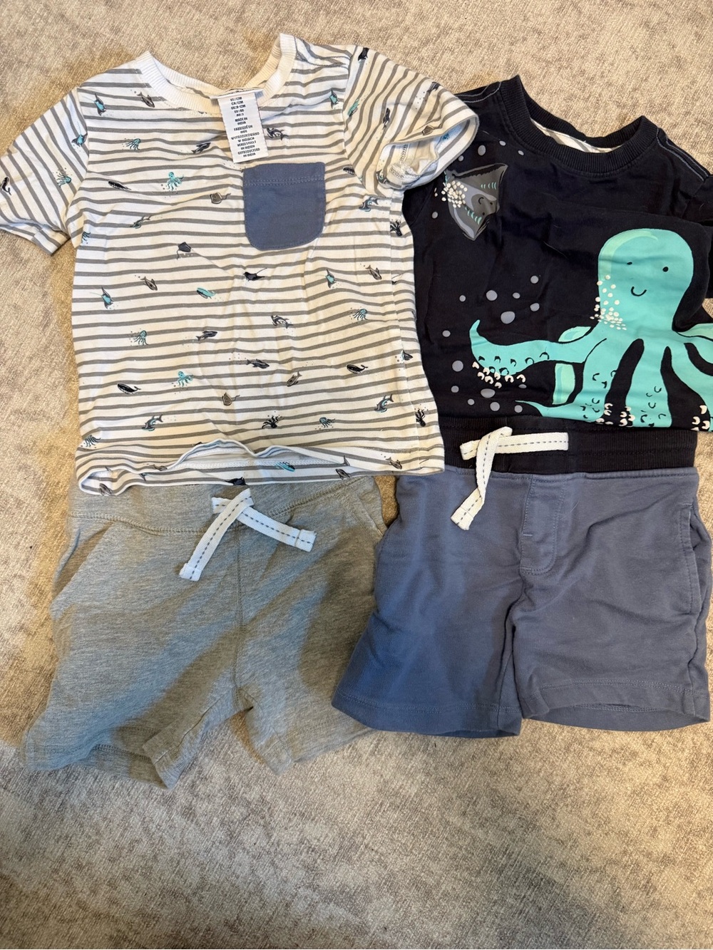 Tommy Bahama Kids 2-Piece Matching Sets - Navy, Light Blue, Gray